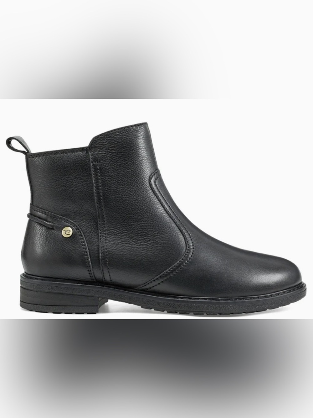 Easy Spirit Juna Casual Black Women's Leather Chelsea Boot Size 9.5 Arch Support